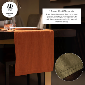Linen Table Runner (Large) & 6 Placemats