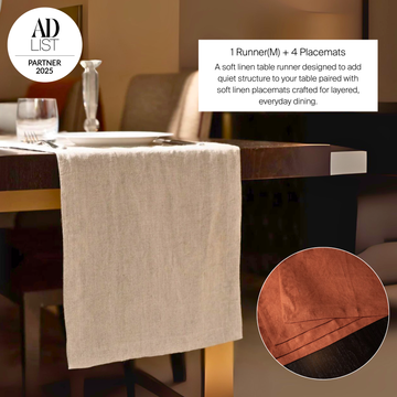 Linen Table Runner (Medium) & 4 Placemats