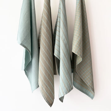 Kitchen Towels -4 Pc Set- Blue-Surf