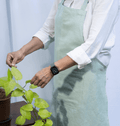 Curved Arm style apron in Blue Surf