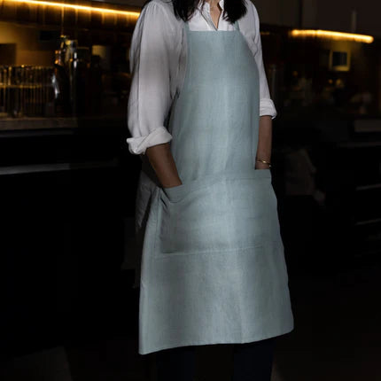 Blue surf apron square