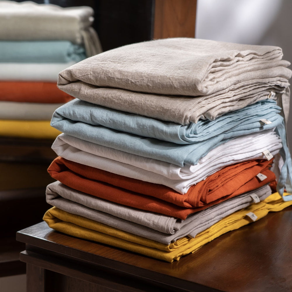 Linen Duvet Cover Stacked - Multiple colors 