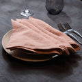 Rose Cloud Linen Table Napkins Close up view