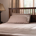 Taupe Linen Flat Sheet with Pillow cover