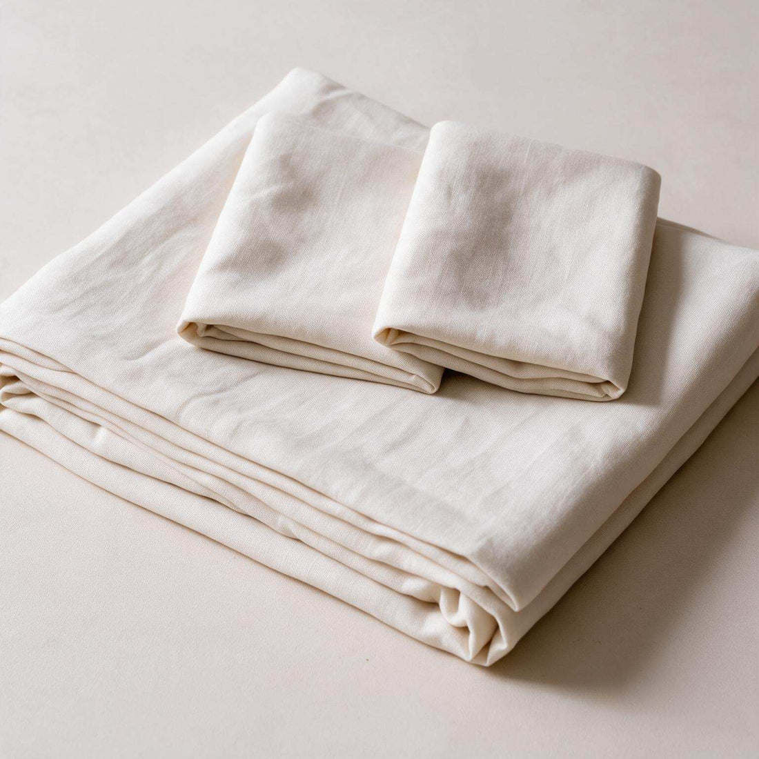 White Linen Flat sheet with Pillows