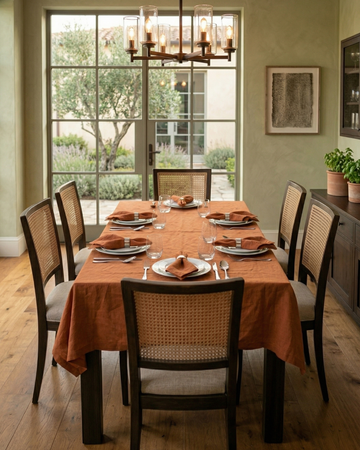 Mediterranean Hosting Table – 6 Seater – Rust